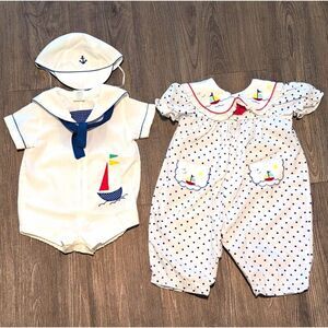 Vintage Baby Togs Nautical Twin Set 3-6m